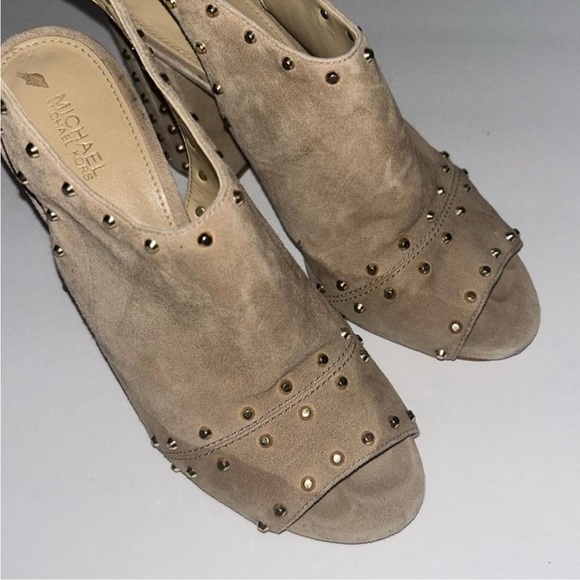 Michael Kors Tan Studded Slingback Sandals - Picture 3 of 5